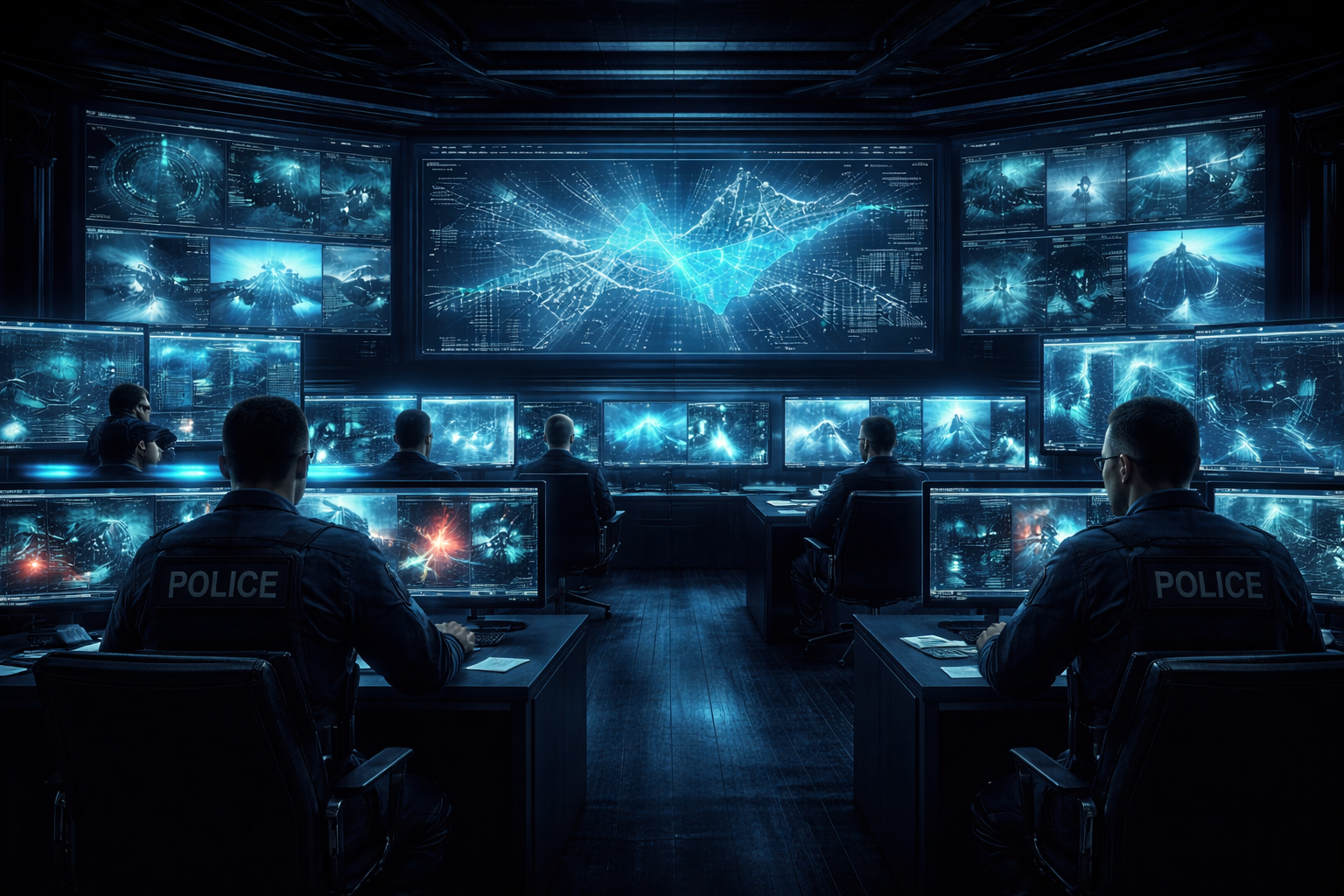 AI-powered police surveillance command center